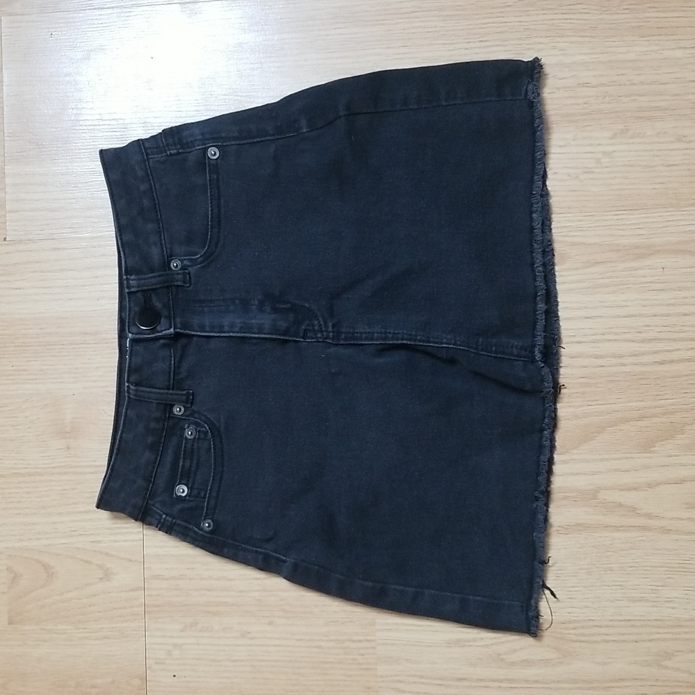 Black Jean Skirt